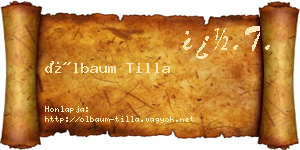 Ölbaum Tilla névjegykártya